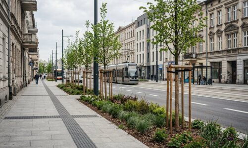 Łódzkie inwestycje drogowe: nowe nasadzenia przy modernizowanych ulicach