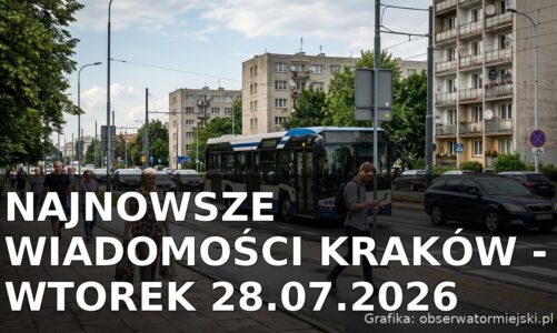 Najnowsze wiadomości Kraków – Wtorek 28.07.2026