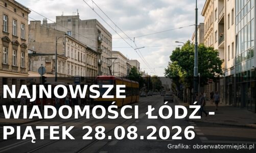 Najnowsze wiadomości Łódź – Piątek 28.08.2026