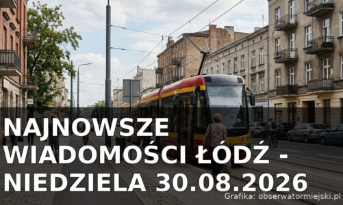 Najnowsze wiadomości Łódź – Niedziela 30.08.2026