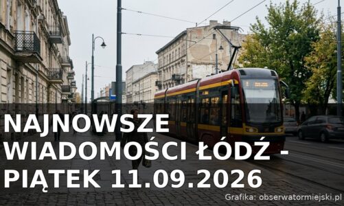Najnowsze wiadomości Łódź – Piątek 11.09.2026