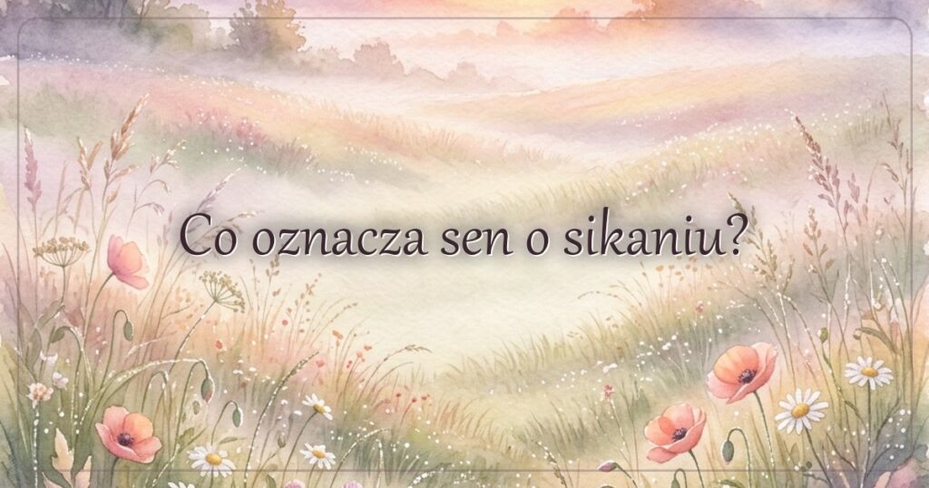 Co oznacza sen o sikaniu?