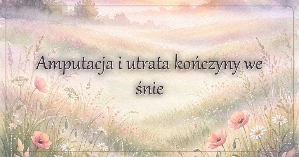 Amputacja i utrata kończyny we śnie