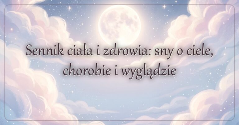 Sennik ciała i zdrowia: sny o ciele, chorobie i wyglądzie