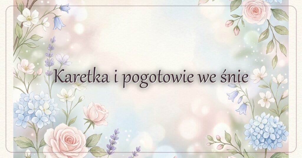 Karetka i pogotowie we śnie