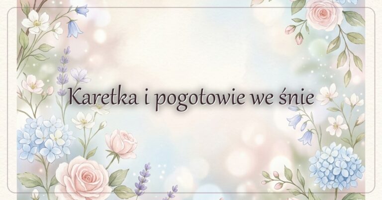 Karetka i pogotowie we śnie