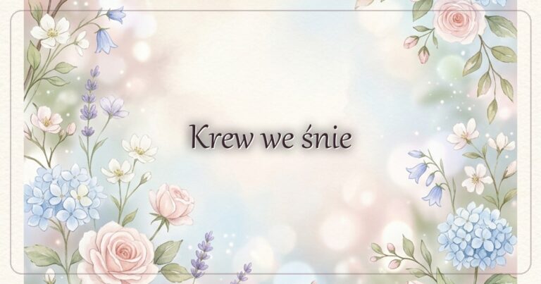 Krew we śnie
