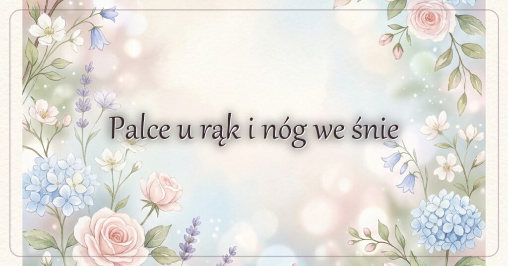 Palce u rąk i nóg we śnie