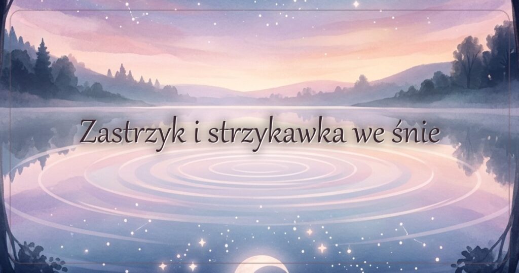 Zastrzyk i strzykawka we śnie